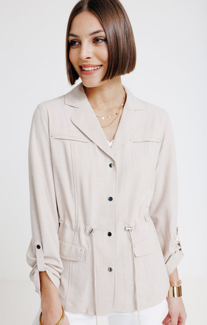  Saharienne Col Tailleur Avec Boutons