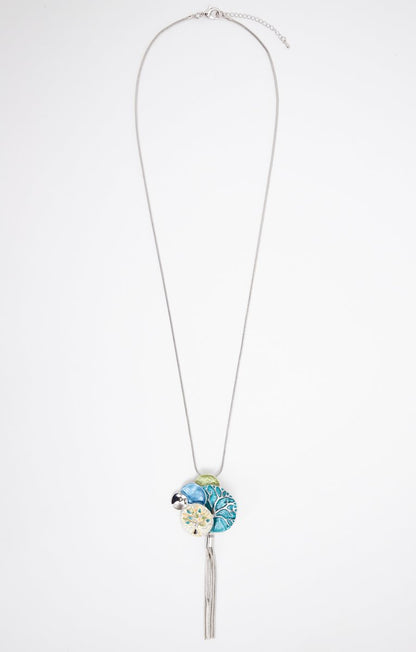  SAUTOIR PENDENTIF ARGENT 5 RONDS