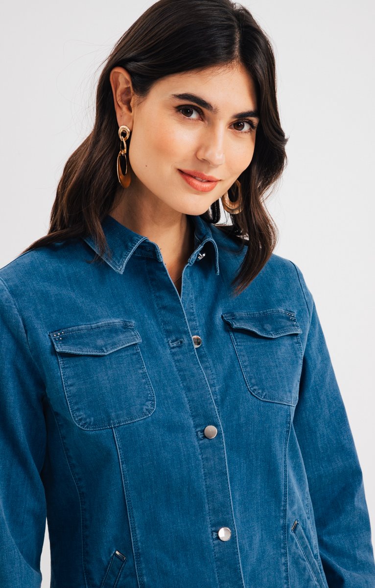  Surchemise En Jean Double Stone