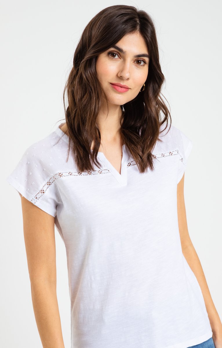  Tee-shirt Uni Plumetis