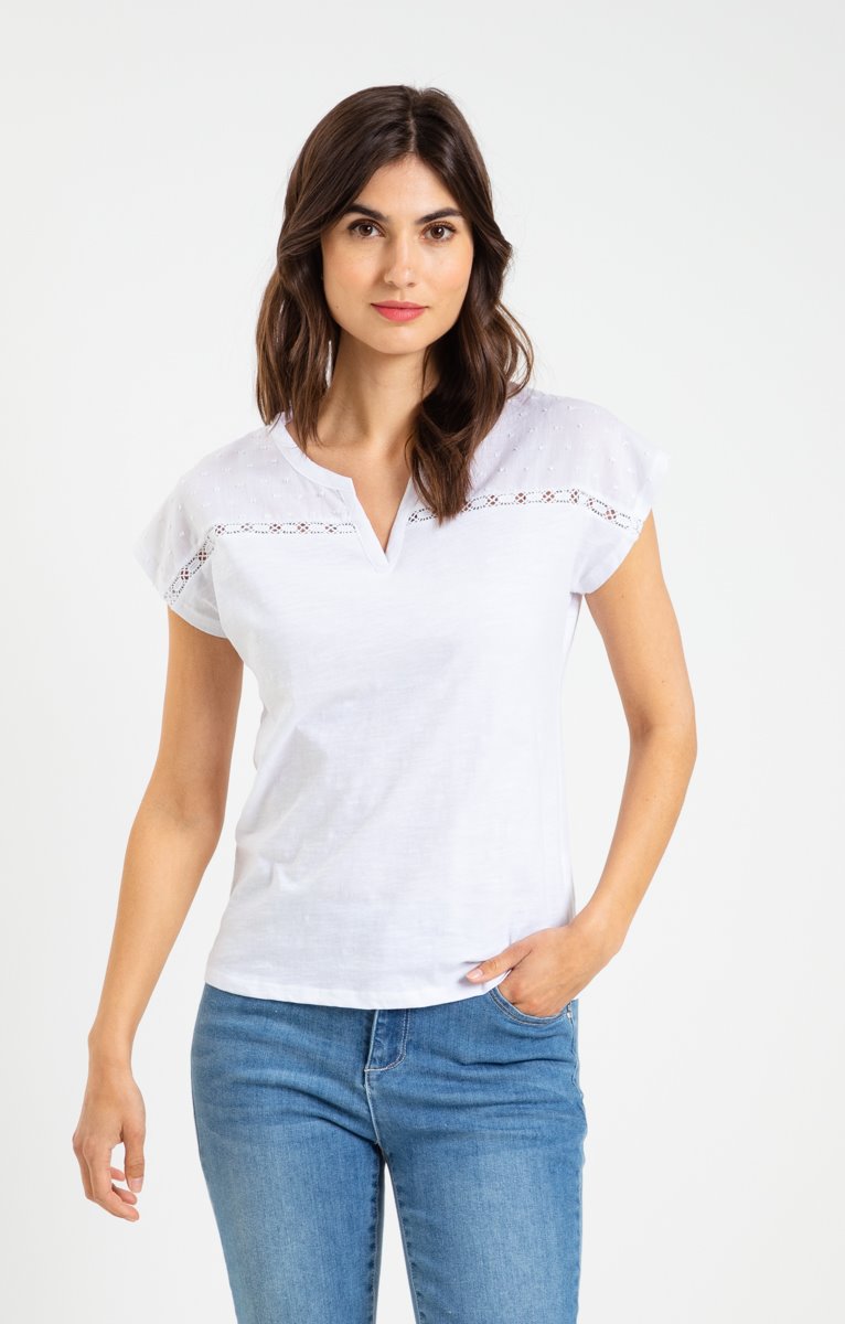  Tee-shirt Uni Plumetis