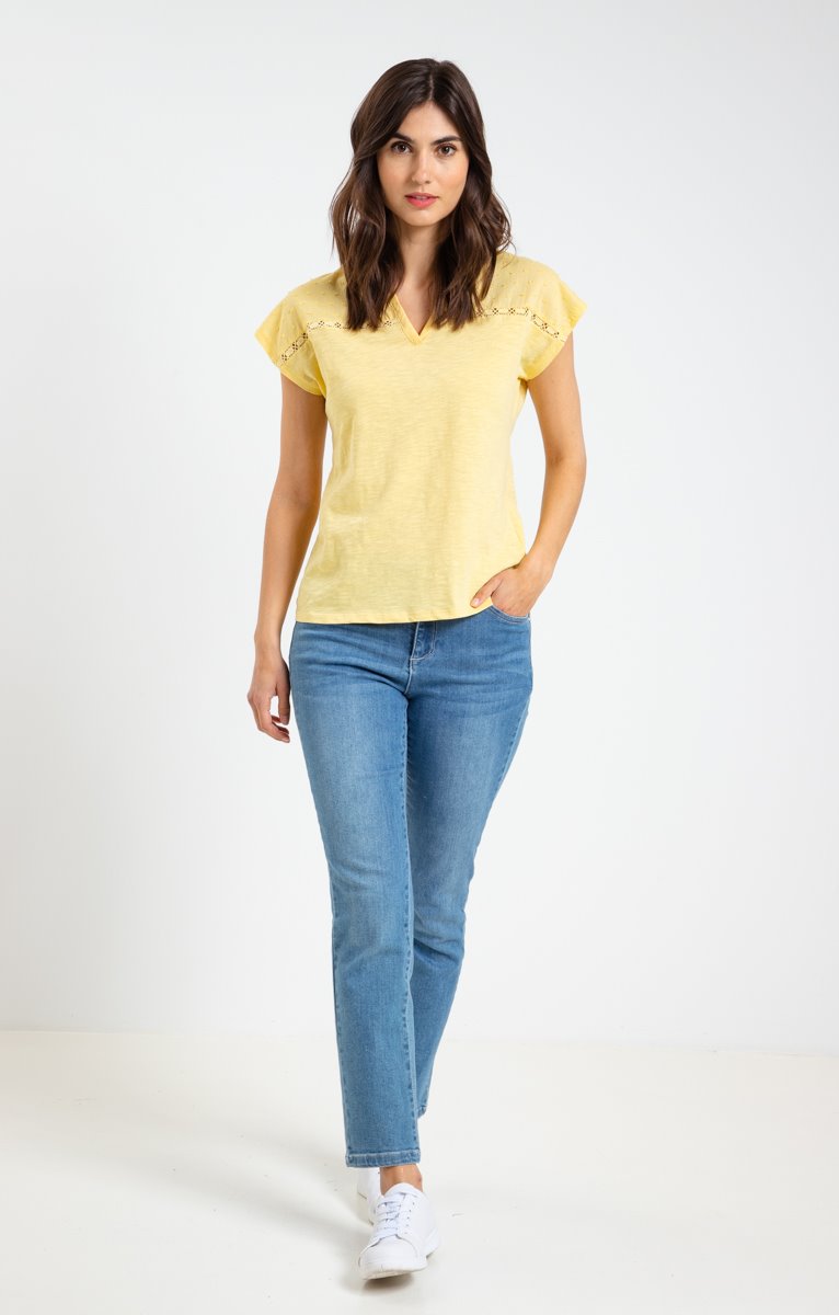  Tee-shirt Uni Plumetis