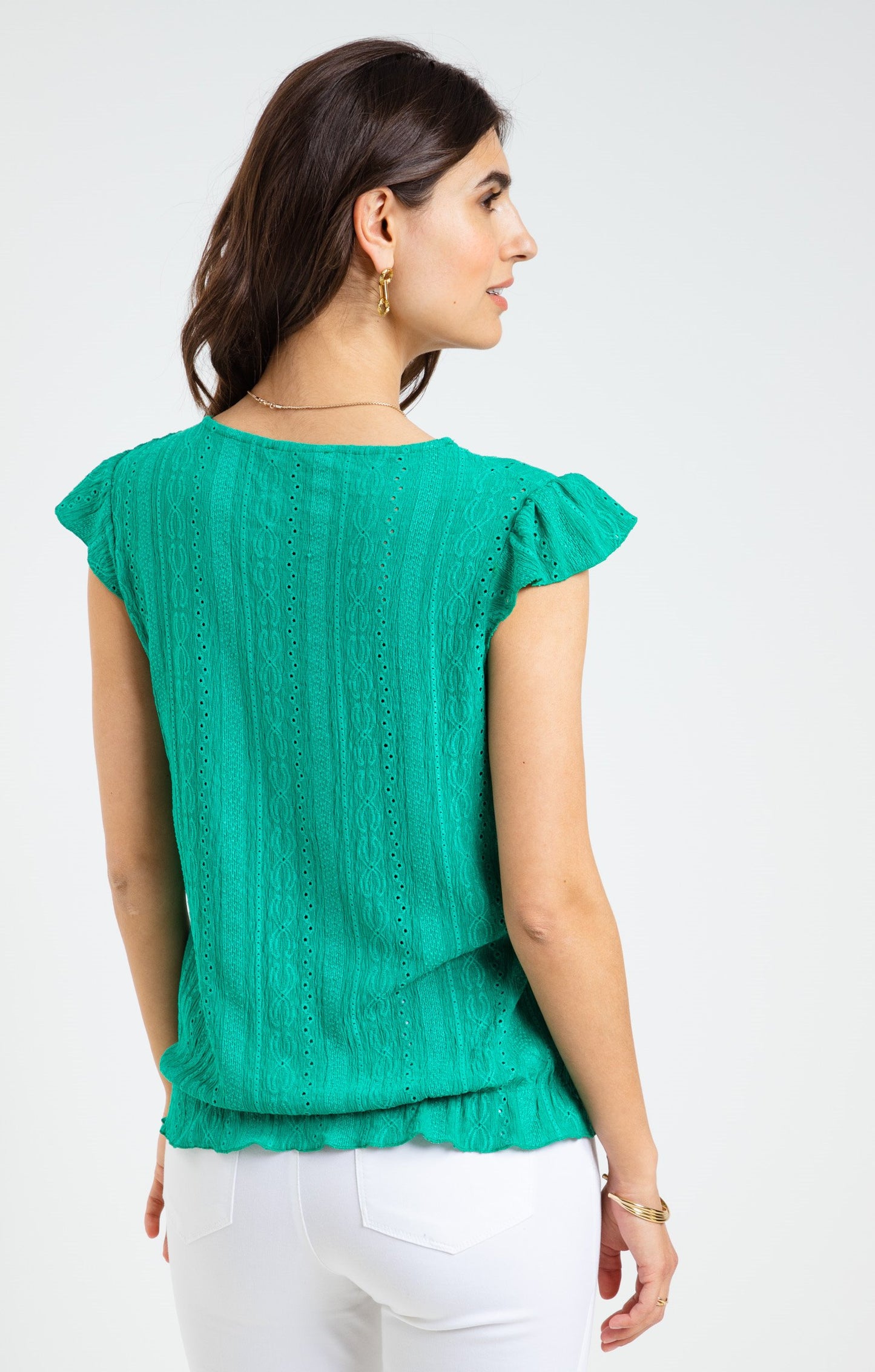  Tee-shirt Dentelle Macramé Bas élastiqué