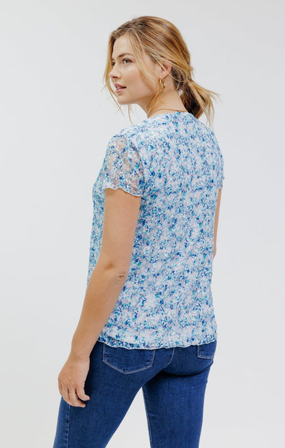  Tee-shirt En Dentelle Plissé