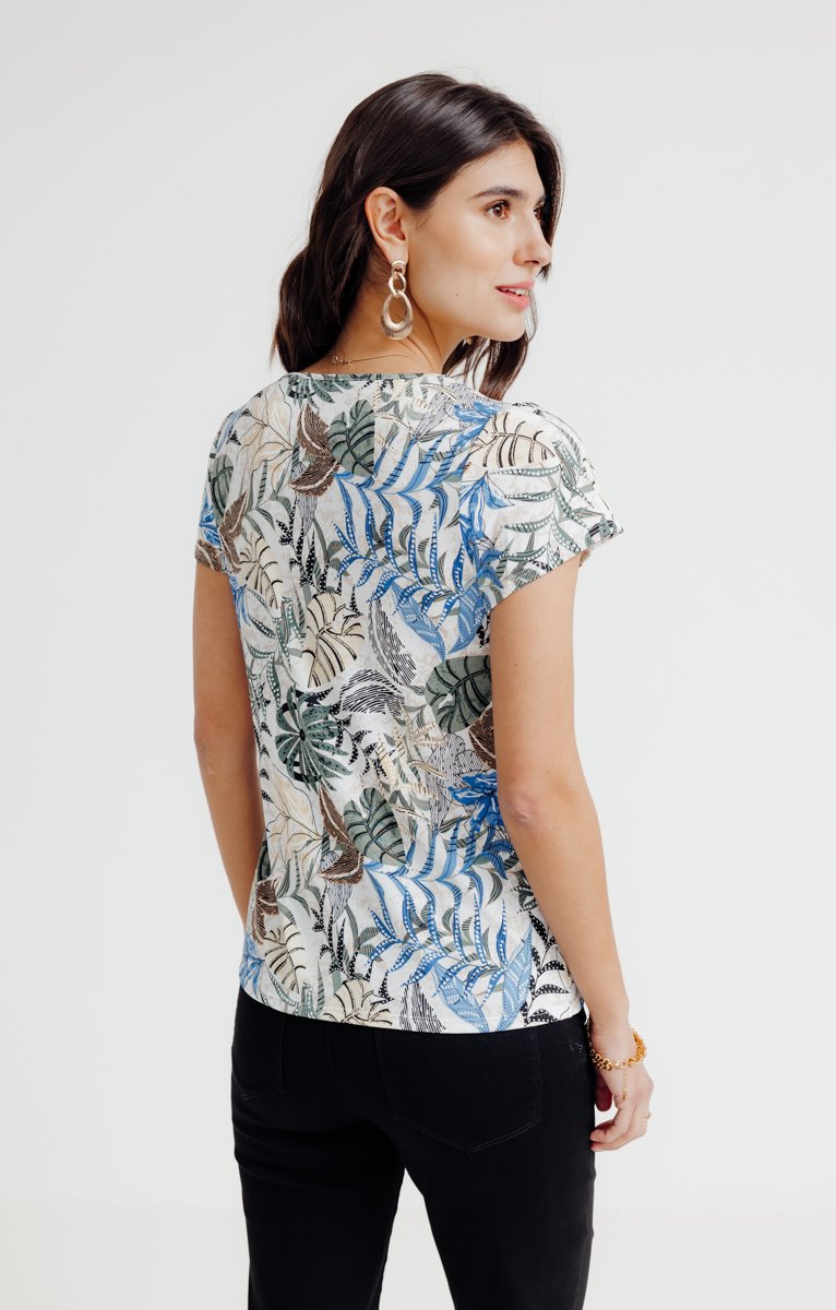  Tee-shirt Imprimé Manches Courtes