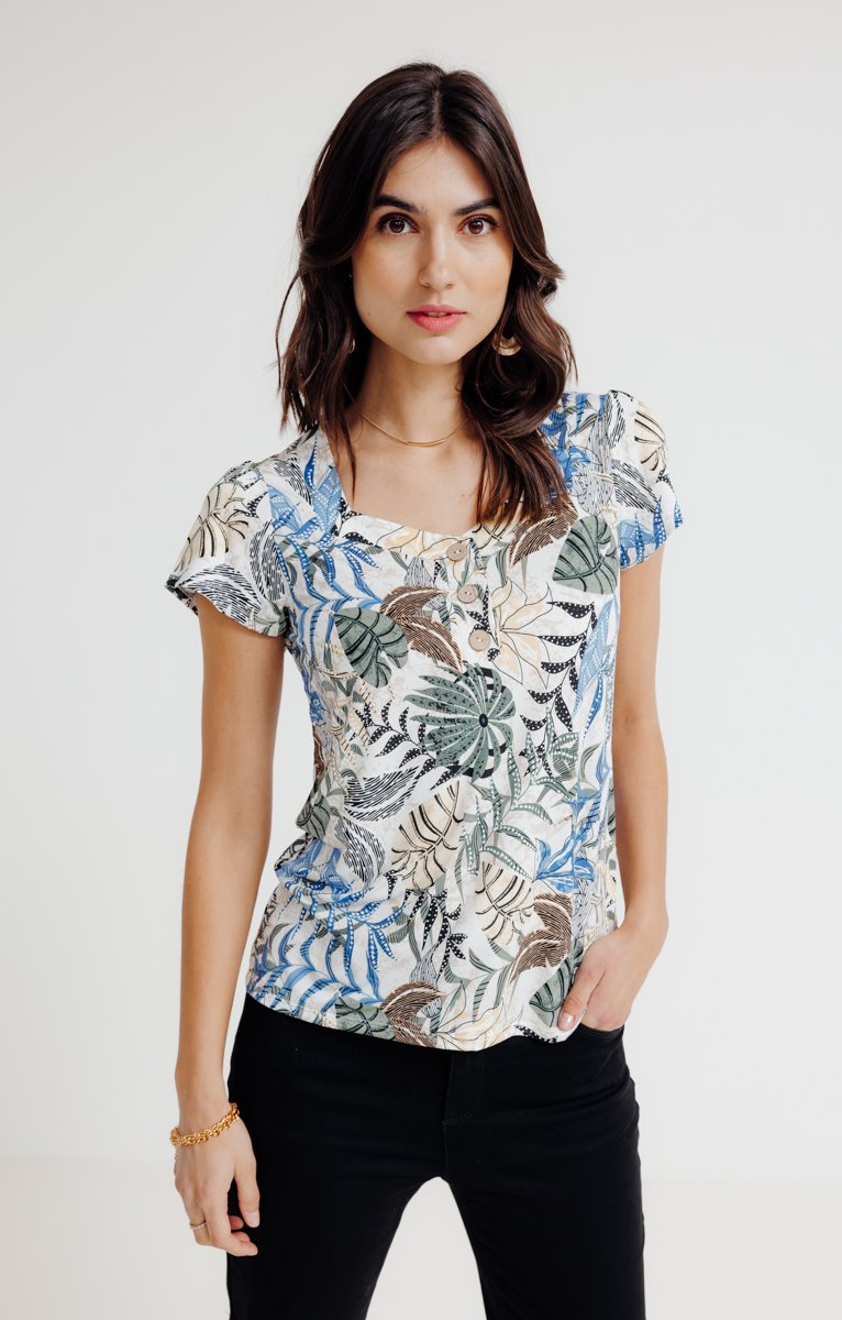  Tee-shirt Imprimé Manches Courtes