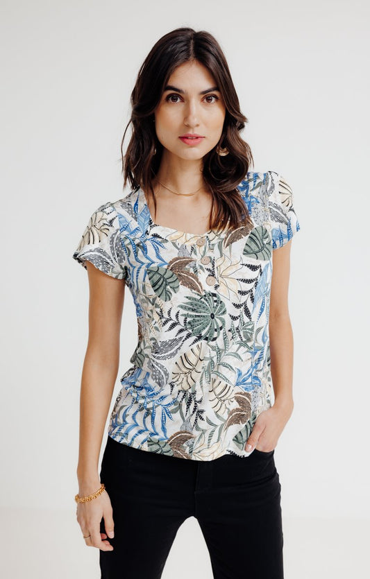  Tee-shirt Imprimé Manches Courtes