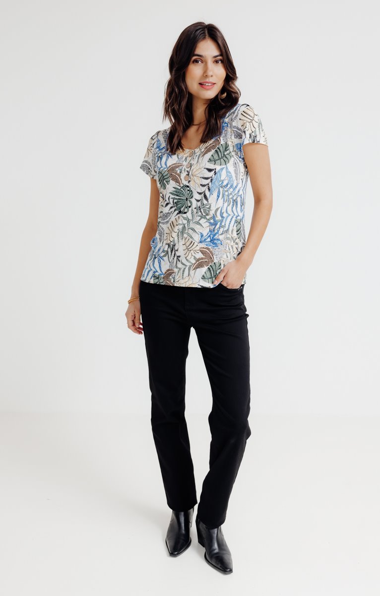  Tee-shirt Imprimé Manches Courtes
