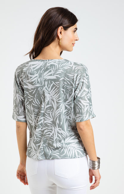  TEE-SHIRT MANCHES COUDES AVEC COLLIER