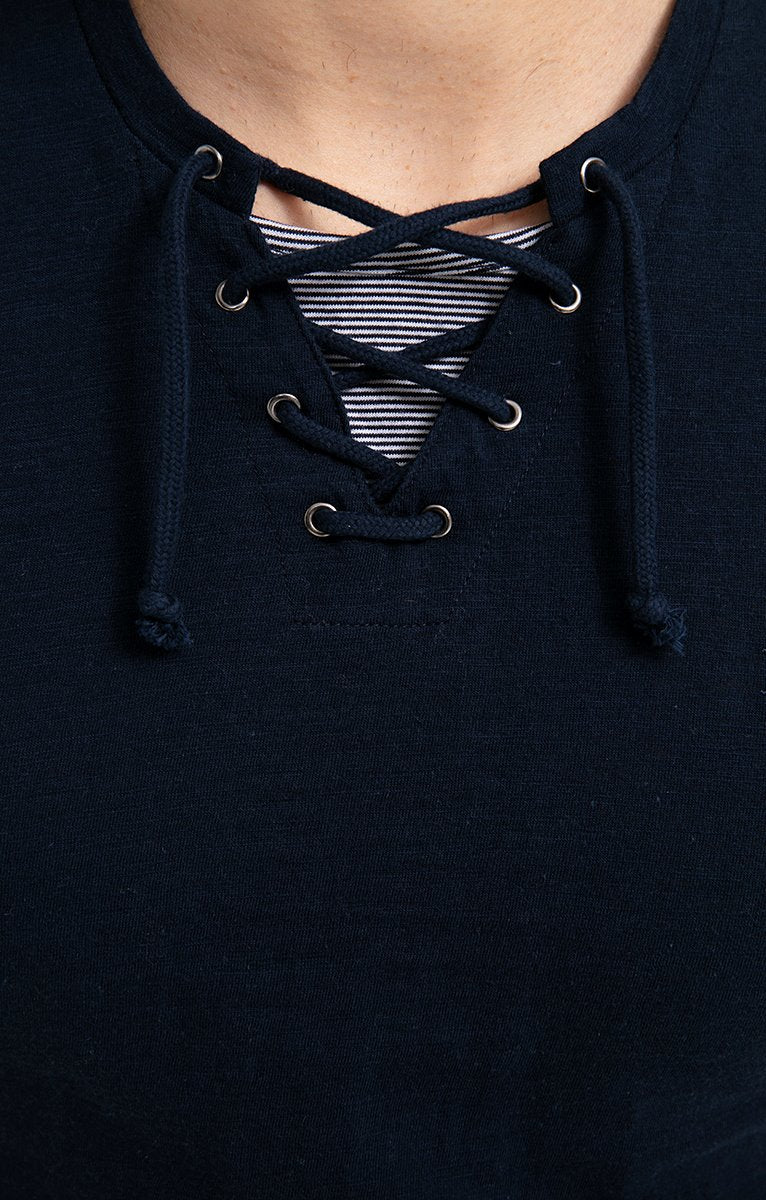  Tee-shirt Manches Courtes Lacet