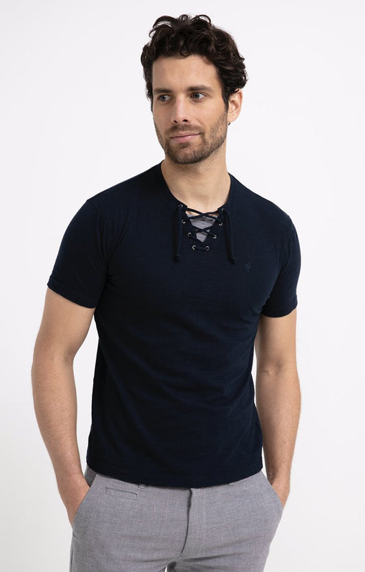  Tee-shirt Manches Courtes Lacet