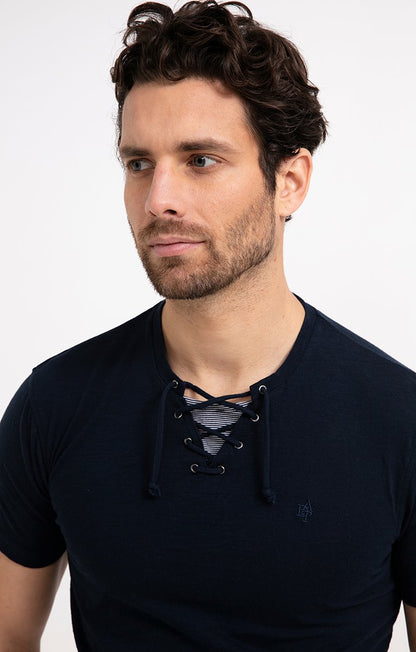  Tee-shirt Manches Courtes Lacet