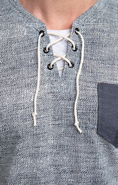  Tee-shirt Manches Courtes Lacet Grille