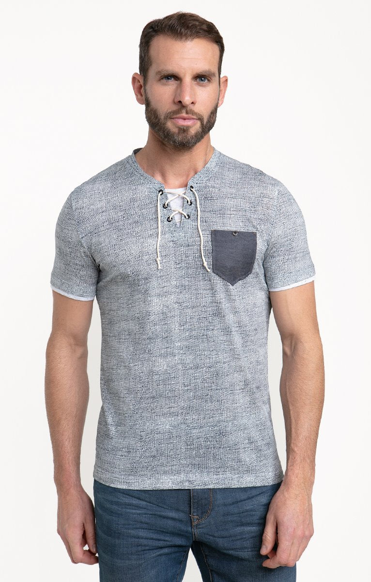  Tee-shirt Manches Courtes Lacet Grille