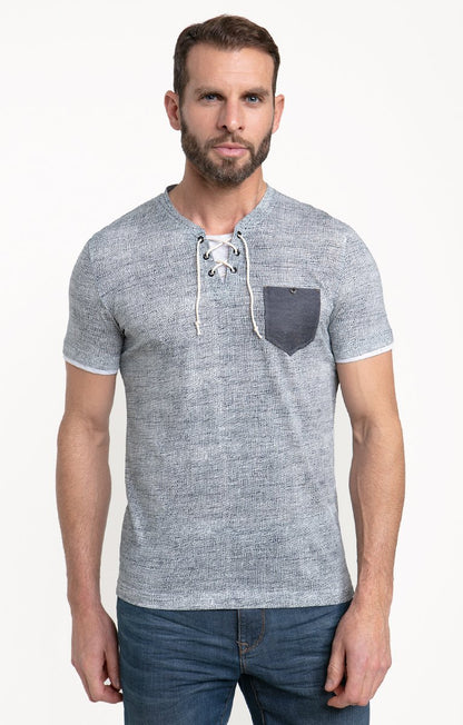  Tee-shirt Manches Courtes Lacet Grille