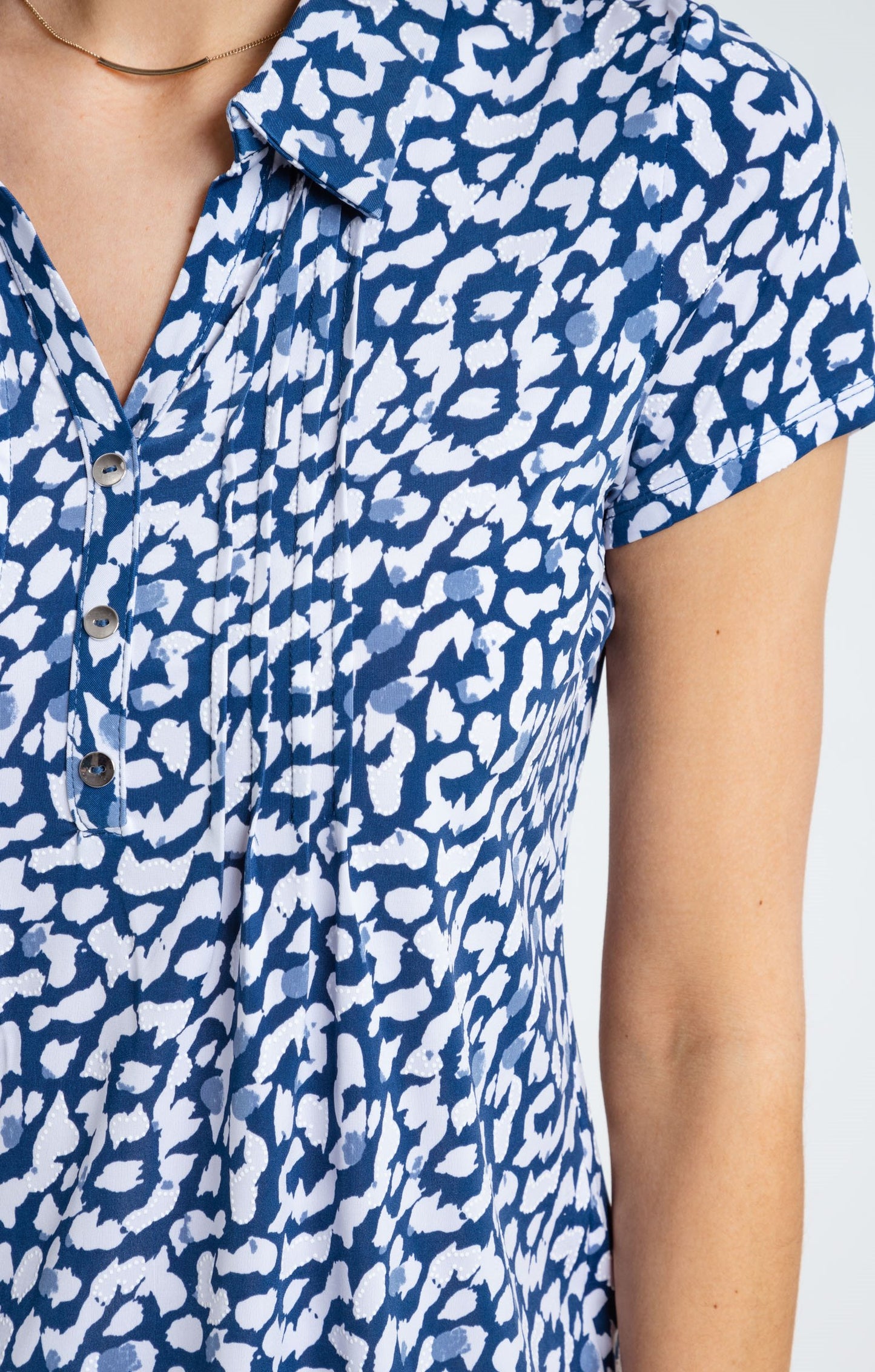  Tee-shirt Plissé Manches Courtes