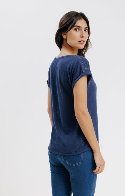  Tee-shirt Uni Manches Courtes Col Rond