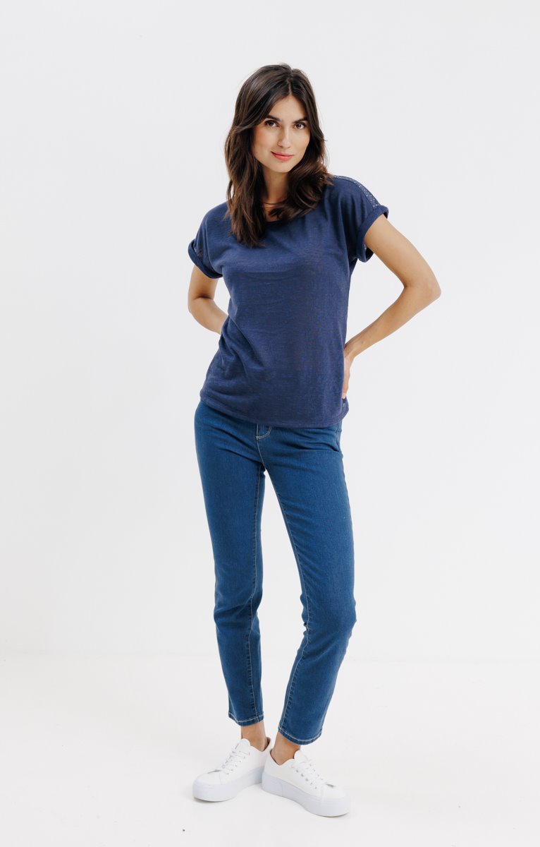  Tee-shirt Uni Manches Courtes Col Rond