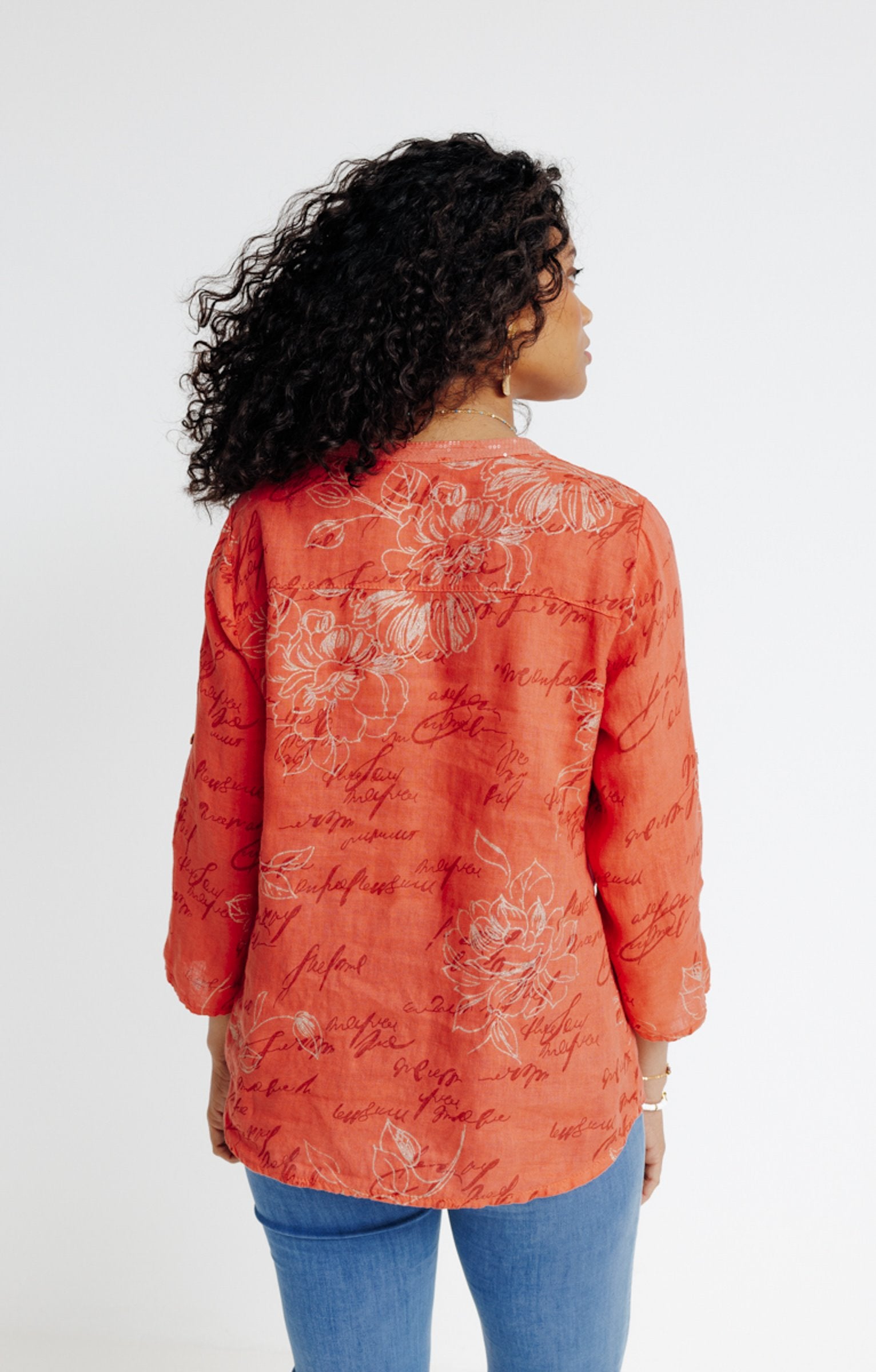  Tunique Imprimée Avec Sequins