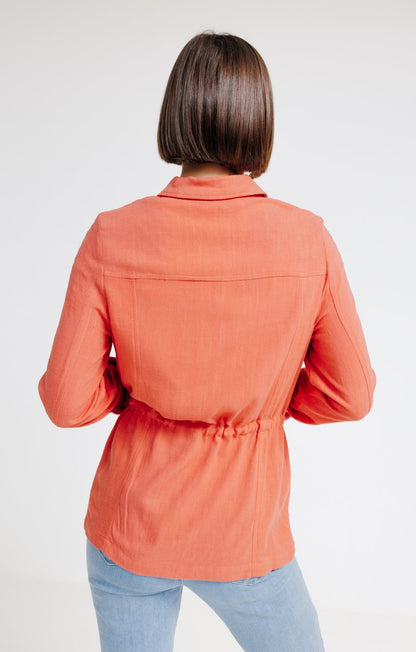  Veste Fluide Mélange Lin