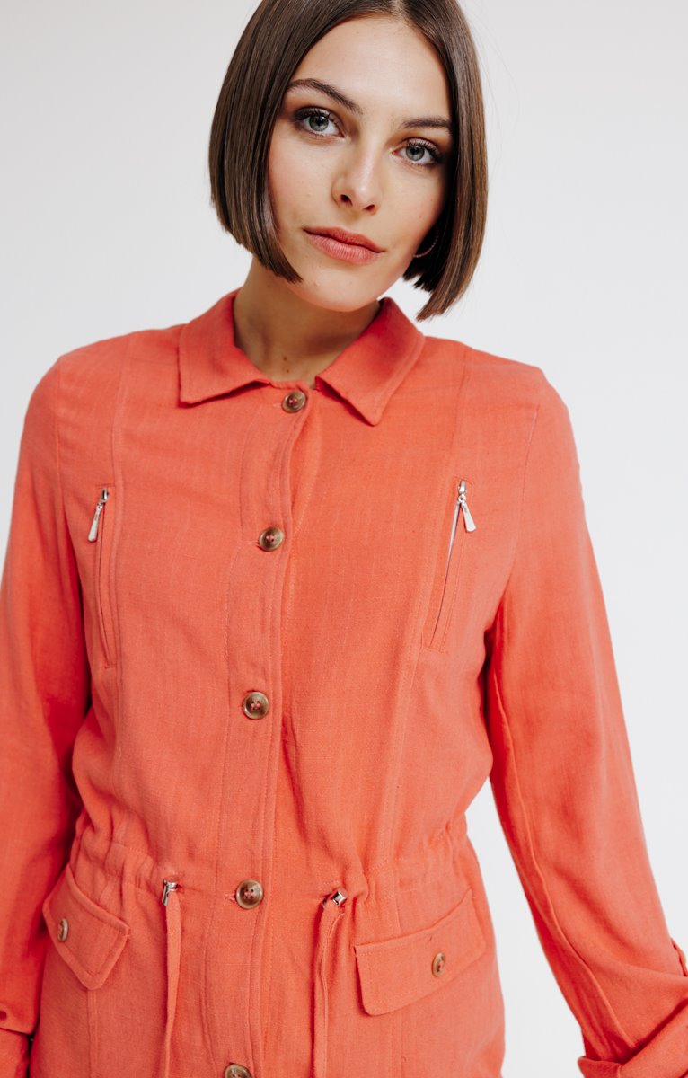  Veste Fluide Mélange Lin