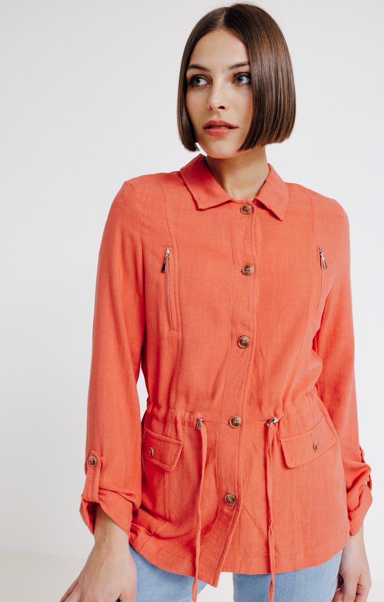  Veste Fluide Mélange Lin