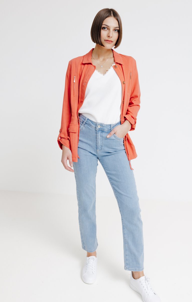  Veste Fluide Mélange Lin